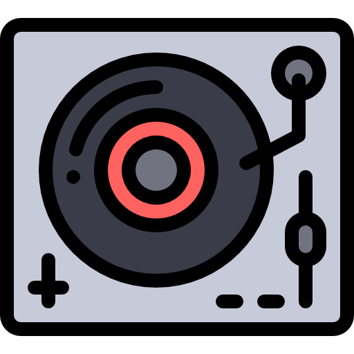 Turntable Detailed Rounded Lineal color icon