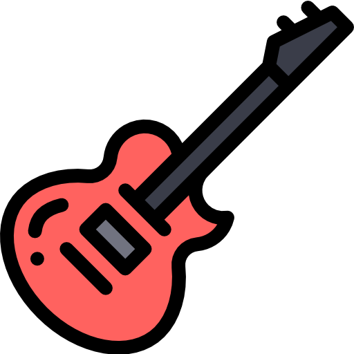 elektrische gitarre Detailed Rounded Lineal color icon