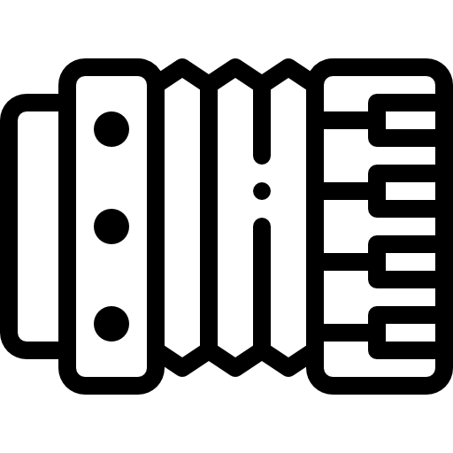 fisarmonica Detailed Rounded Lineal icona