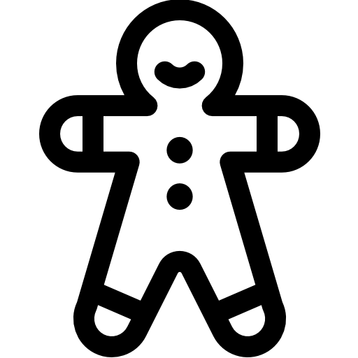 Пряничный человечек Basic Rounded Lineal иконка