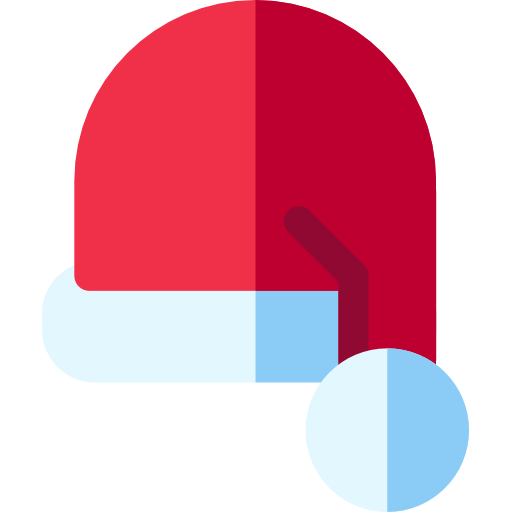 kerstmuts Basic Rounded Flat icoon