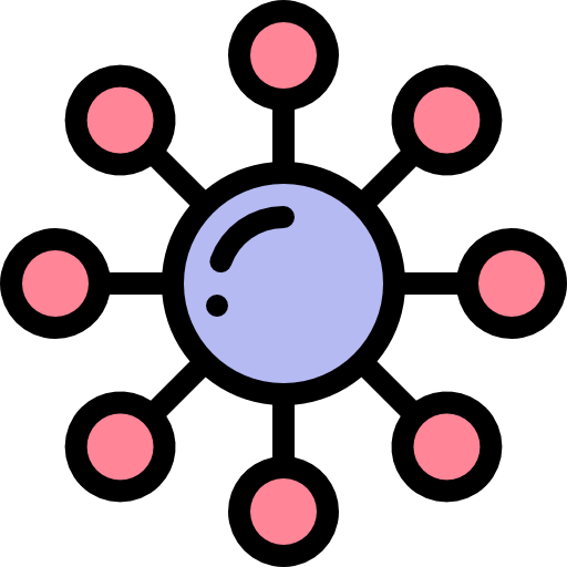 organización Detailed Rounded Lineal color icono