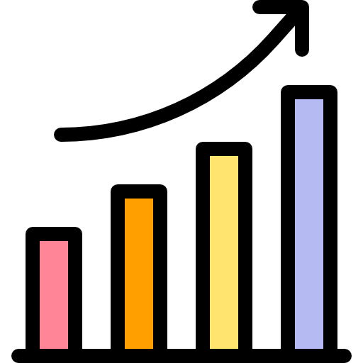 棒グラフ Detailed Rounded Lineal color icon