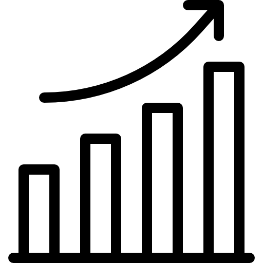 diagramme à bandes Detailed Rounded Lineal Icône