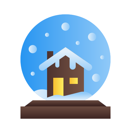 globo de nieve Generic gradient fill icono