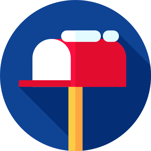 skrzynka pocztowa Flat Circular Flat ikona
