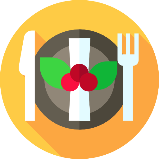 obiad świąteczny Flat Circular Flat ikona