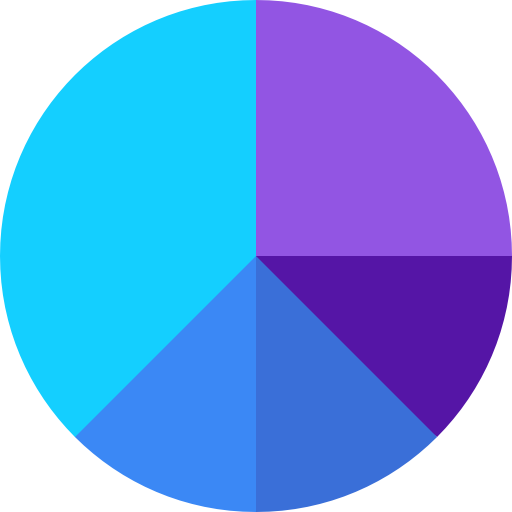 Pie chart Basic Straight Flat icon