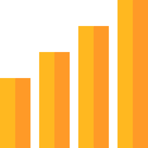 gráfico de barras Basic Straight Flat icono