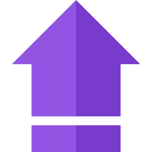 Up arrow Basic Straight Flat icon