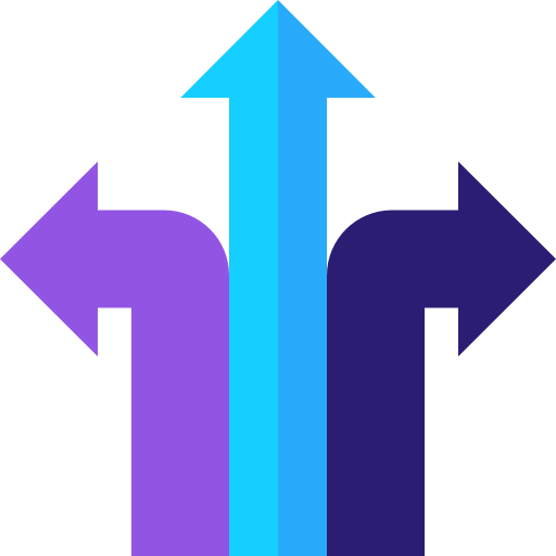 Directions Basic Straight Flat icon