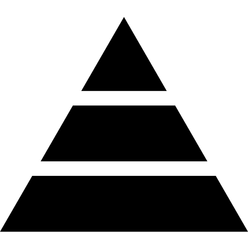 graphique pyramidal Basic Straight Filled Icône