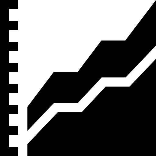 Диаграмма с областями Basic Straight Filled иконка