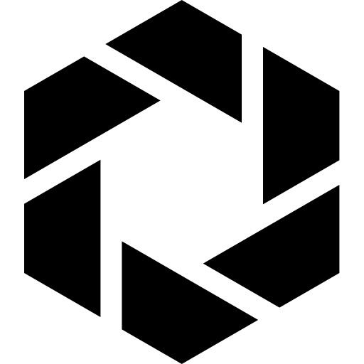 hexagon Basic Straight Filled icon