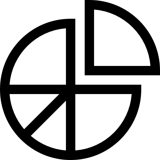 diagramme circulaire Basic Straight Lineal Icône