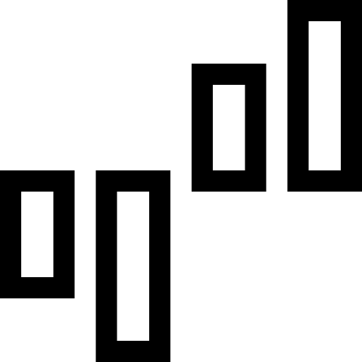 staafdiagram Basic Straight Lineal icoon