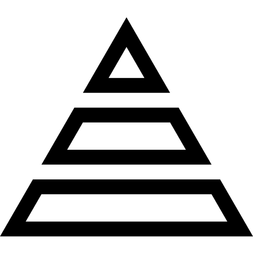 grafico a piramide Basic Straight Lineal icona