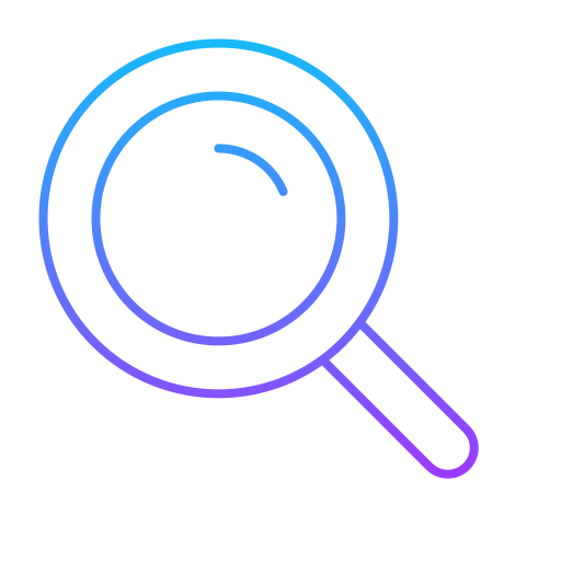 Magnifying Generic gradient outline icon