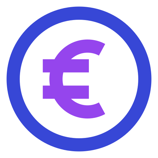 euro Generic color outline icoon
