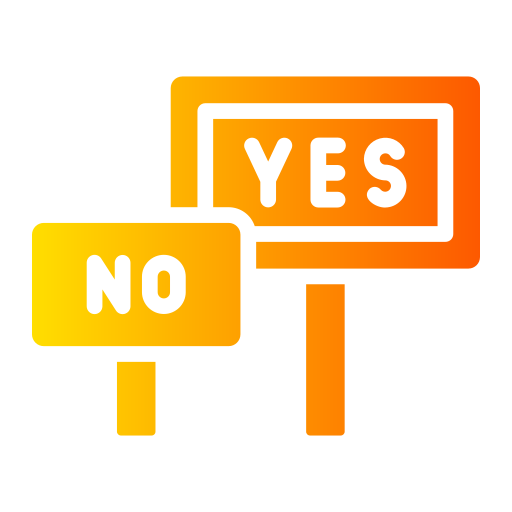 Yes no Generic gradient fill icon