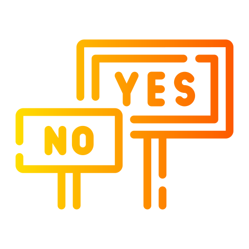 Yes no Generic gradient outline icon