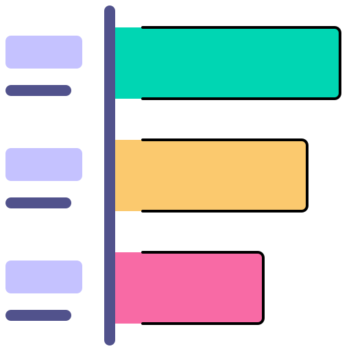 막대 차트 Generic color lineal-color icon