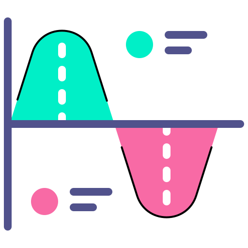 Wave graph Generic color lineal-color icon