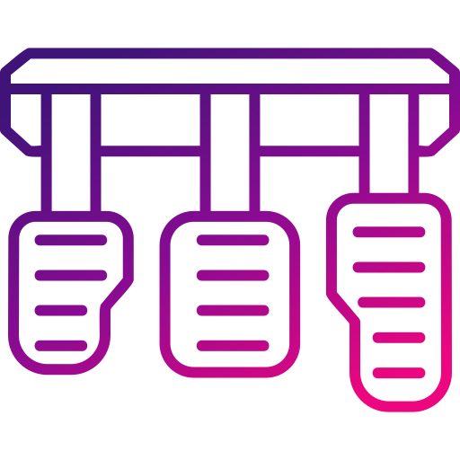 pedały samochodowe Generic gradient outline ikona
