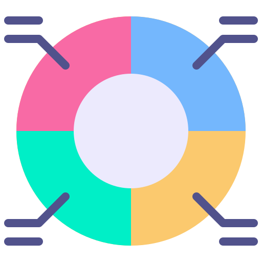 cirkeldiagram Generic color fill icoon