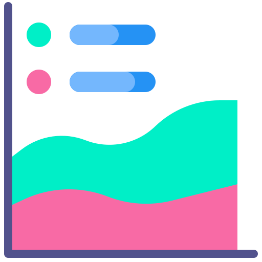Волновой график Generic color fill иконка