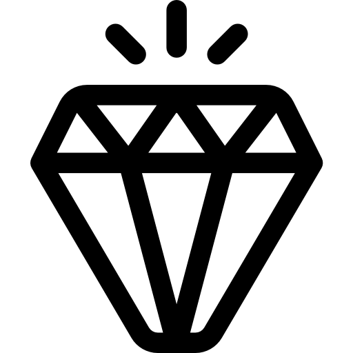 diamante Basic Rounded Lineal icono