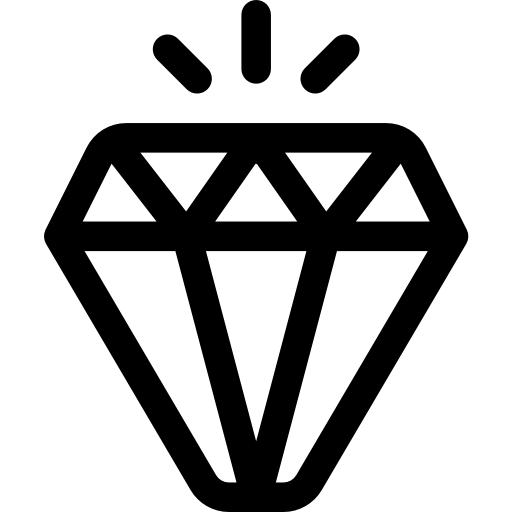 diament Basic Rounded Lineal ikona