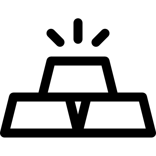 金のインゴット Basic Rounded Lineal icon