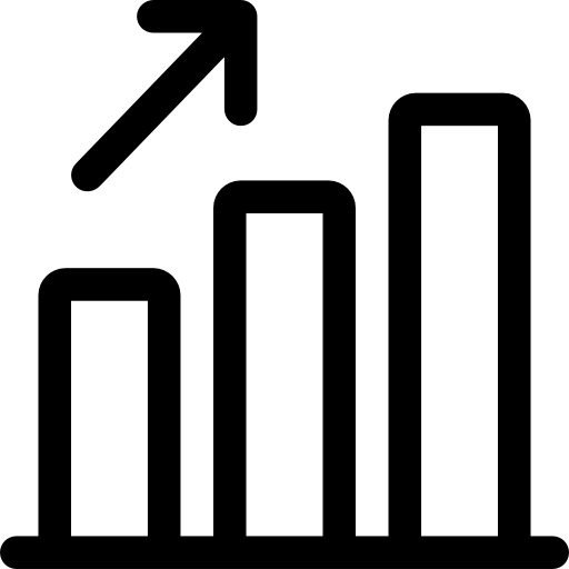 croissance Basic Rounded Lineal Icône