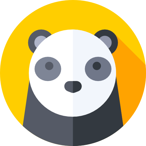 Panda Flat Circular Flat icon