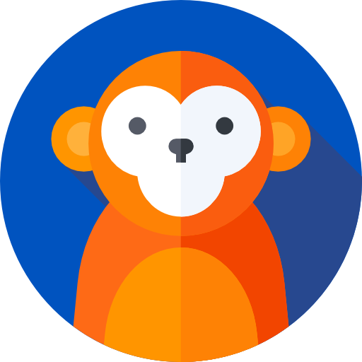 Monkey Flat Circular Flat icon