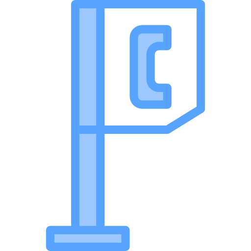 Public phone Catkuro Blue icon