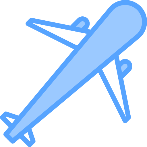 Airplane Catkuro Blue icon