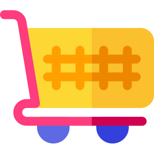 carrito de compras Basic Rounded Flat icono