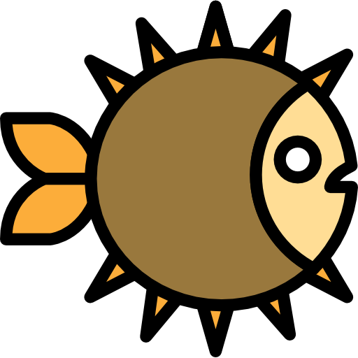pesce palla Darius Dan Lineal Color icona