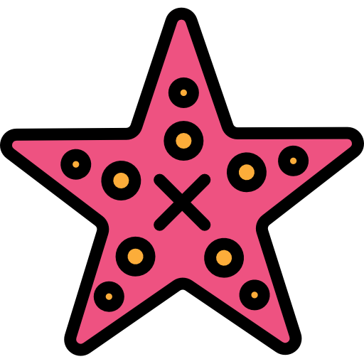 estrela do mar Darius Dan Lineal Color Ícone