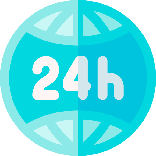 24 hours Basic Rounded Flat icon