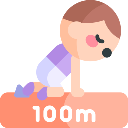 100미터 달리기 Kawaii Flat icon