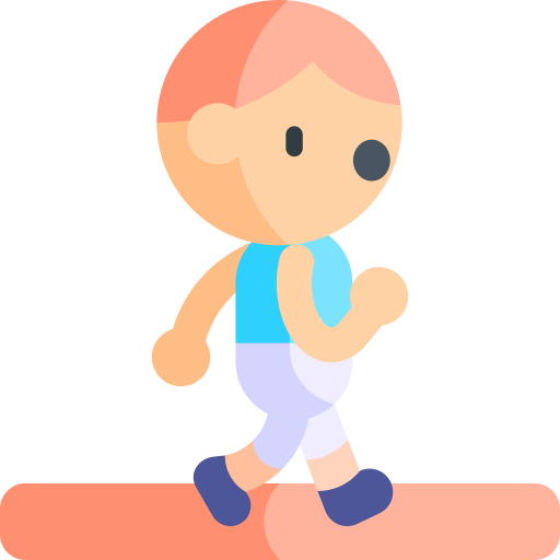 Race walking Kawaii Flat icon