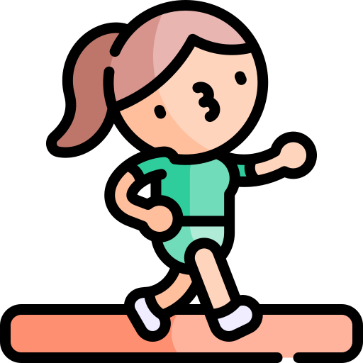 Спортивная ходьба Kawaii Lineal color иконка