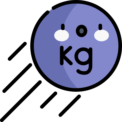 lanzamiento de peso Kawaii Lineal color icono