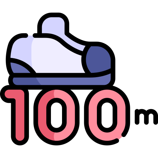 100メートル走 Kawaii Lineal color icon