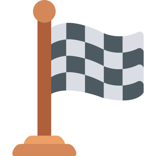 bandera de carrera Generic color fill icono