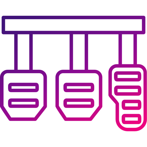 pedały samochodowe Generic gradient outline ikona