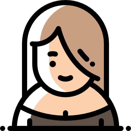 Girl Detailed Rounded Color Omission icon